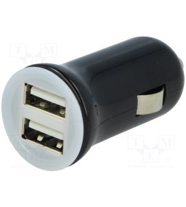 USB car charger (2 x 2,1 A).