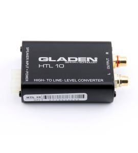 High level speaker signal to Low level RCA adapter (2-channel) with REMOTE. Gladen HTL 10.