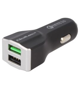 USB car charger, Quick Charge 3.0. QOLTEC-50137